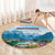 Slovenia Round Carpet Mount Triglav With Map