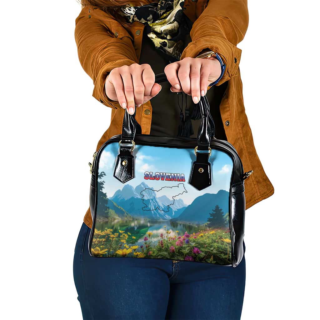 Slovenia Shoulder Handbag Mount Triglav With Map