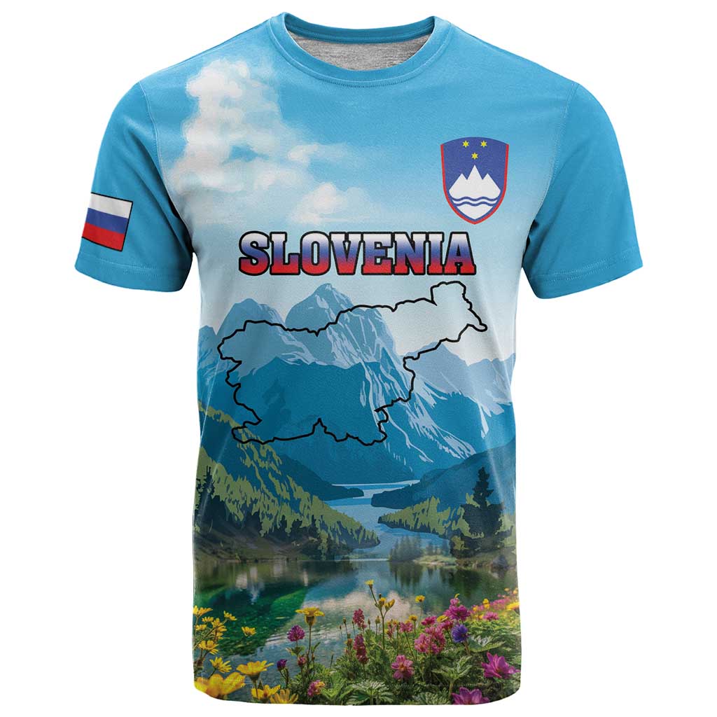 Slovenia T Shirt Mount Triglav With Map