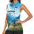 Slovenia Women Sleeveless Polo Shirt Mount Triglav With Map