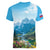 Slovenia Women V-Neck T-Shirt Mount Triglav With Map