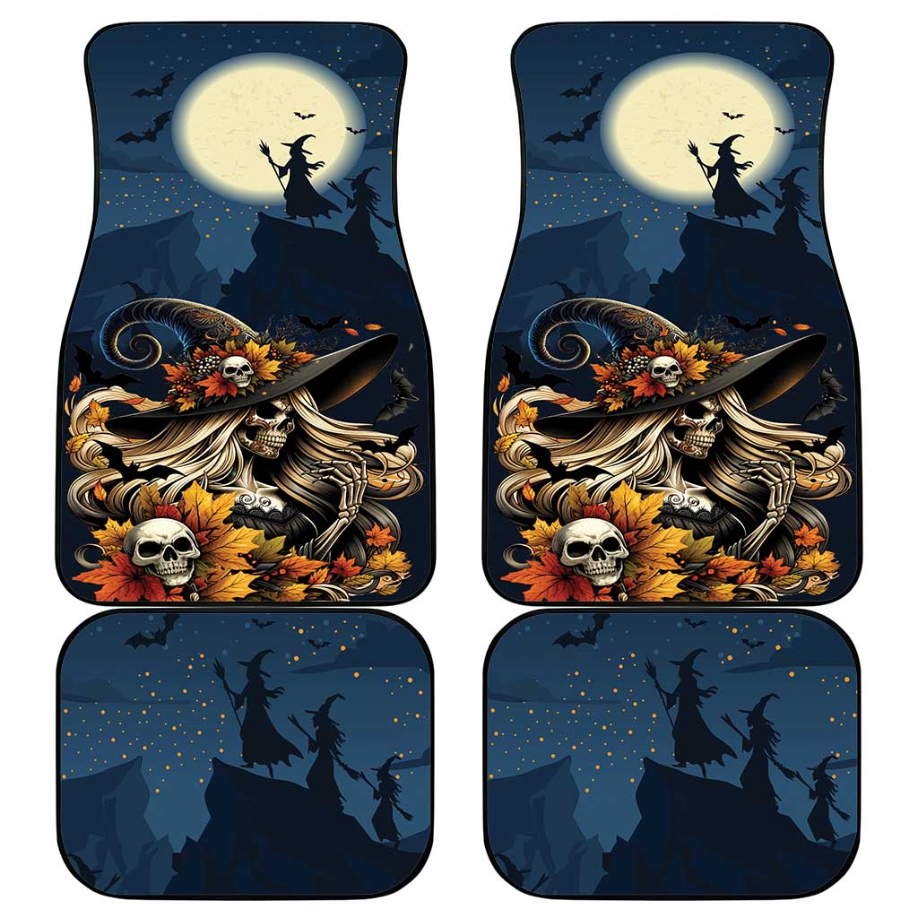 Happy Walpurgis Night Car Mats Skull Witch Spooky Style