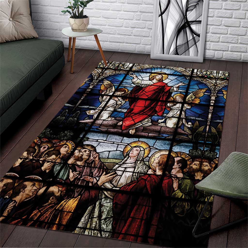 Happy Ascension Day Area Rug Ascension Of Jesus Christ Stained Glass Windows