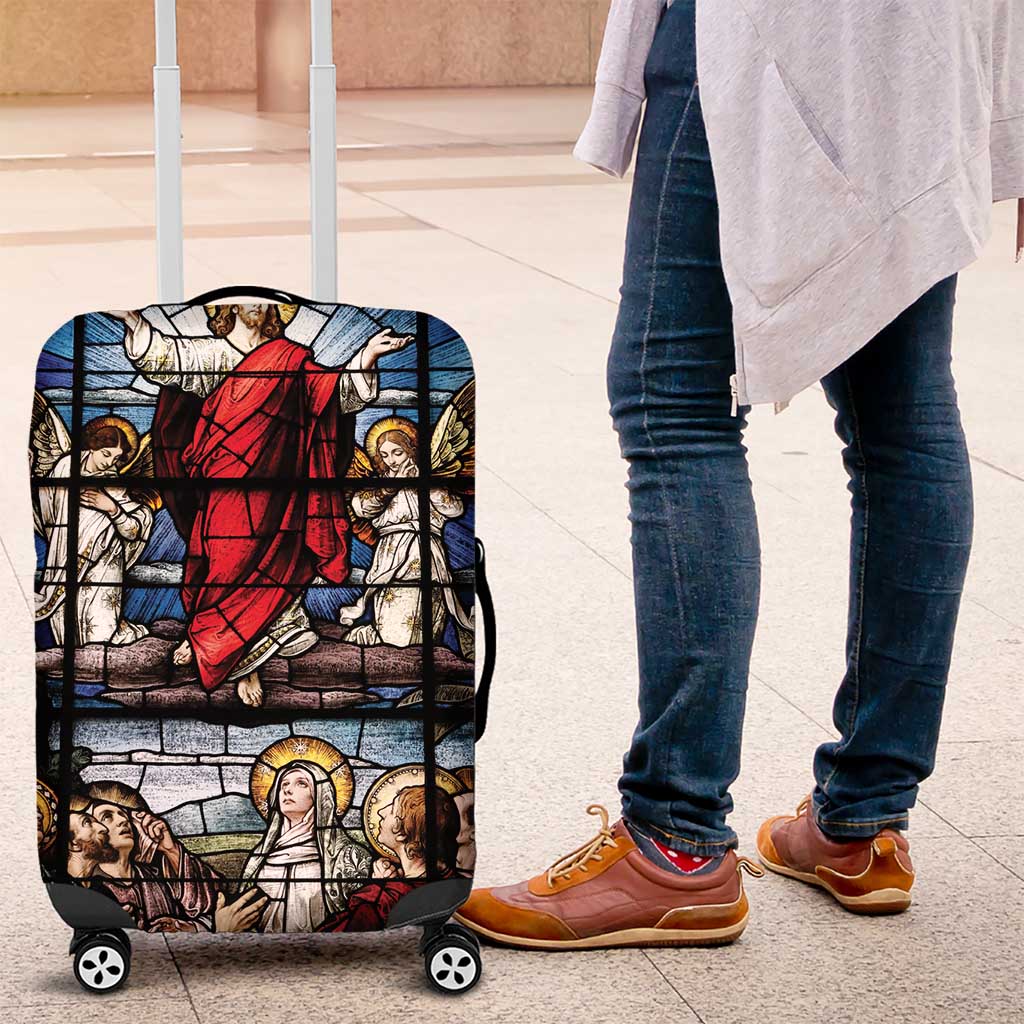 Happy Ascension Day Luggage Cover Ascension Of Jesus Christ Stained Glass Windows