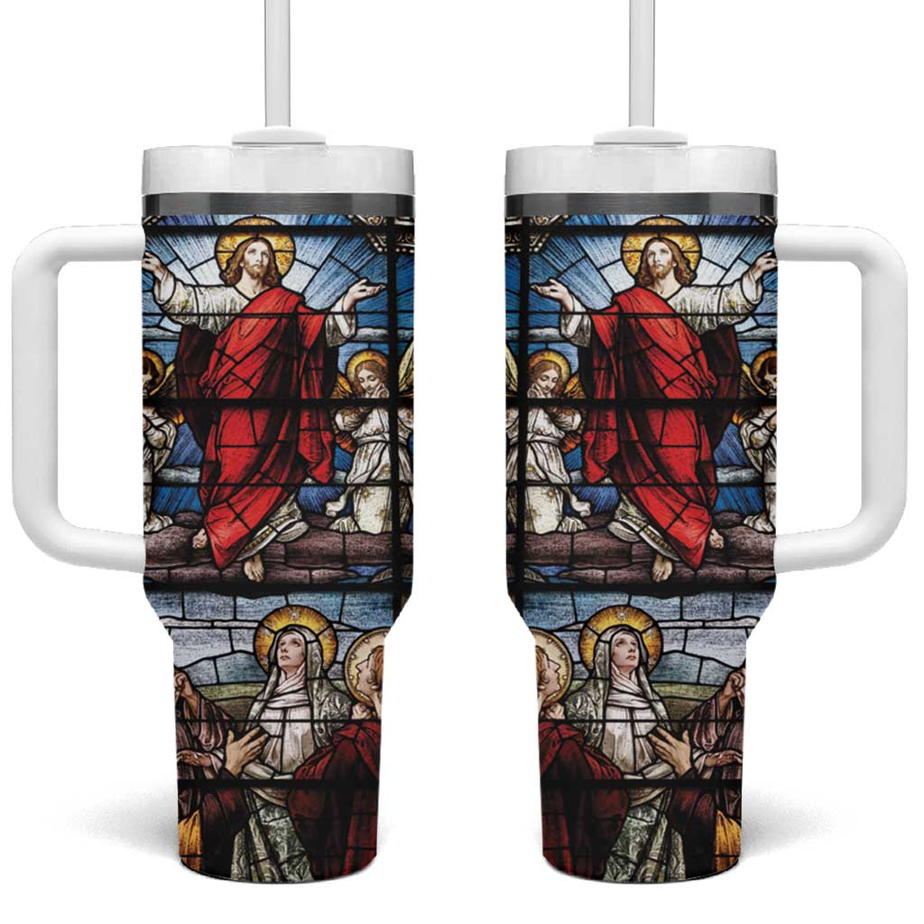 Happy Ascension Day Tumbler With Handle Ascension Of Jesus Christ Stained Glass Windows