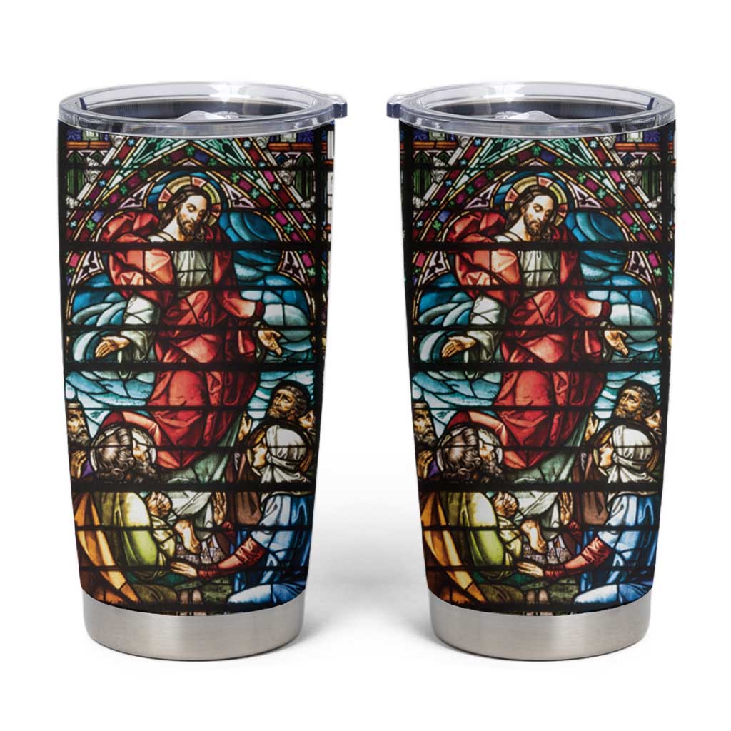 Happy Ascension Day Tumbler Cup Faith and Religion Stained Glass Windows