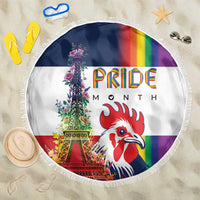LGBTQ Pride Month Gay Beach Blanket Eiffel Tower Paris Rainbow Flag