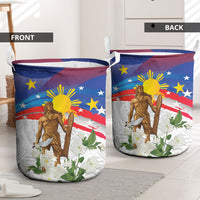 Philippines Flag Day Laundry Basket Lapu-Lapu Warrior Heritage Art