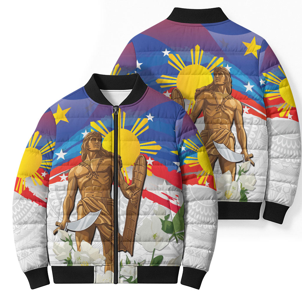 Philippines Flag Day Bomber Puffer Jacket Lapu-Lapu Warrior Heritage Art