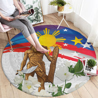Philippines Flag Day Round Carpet Lapu-Lapu Warrior Heritage Art