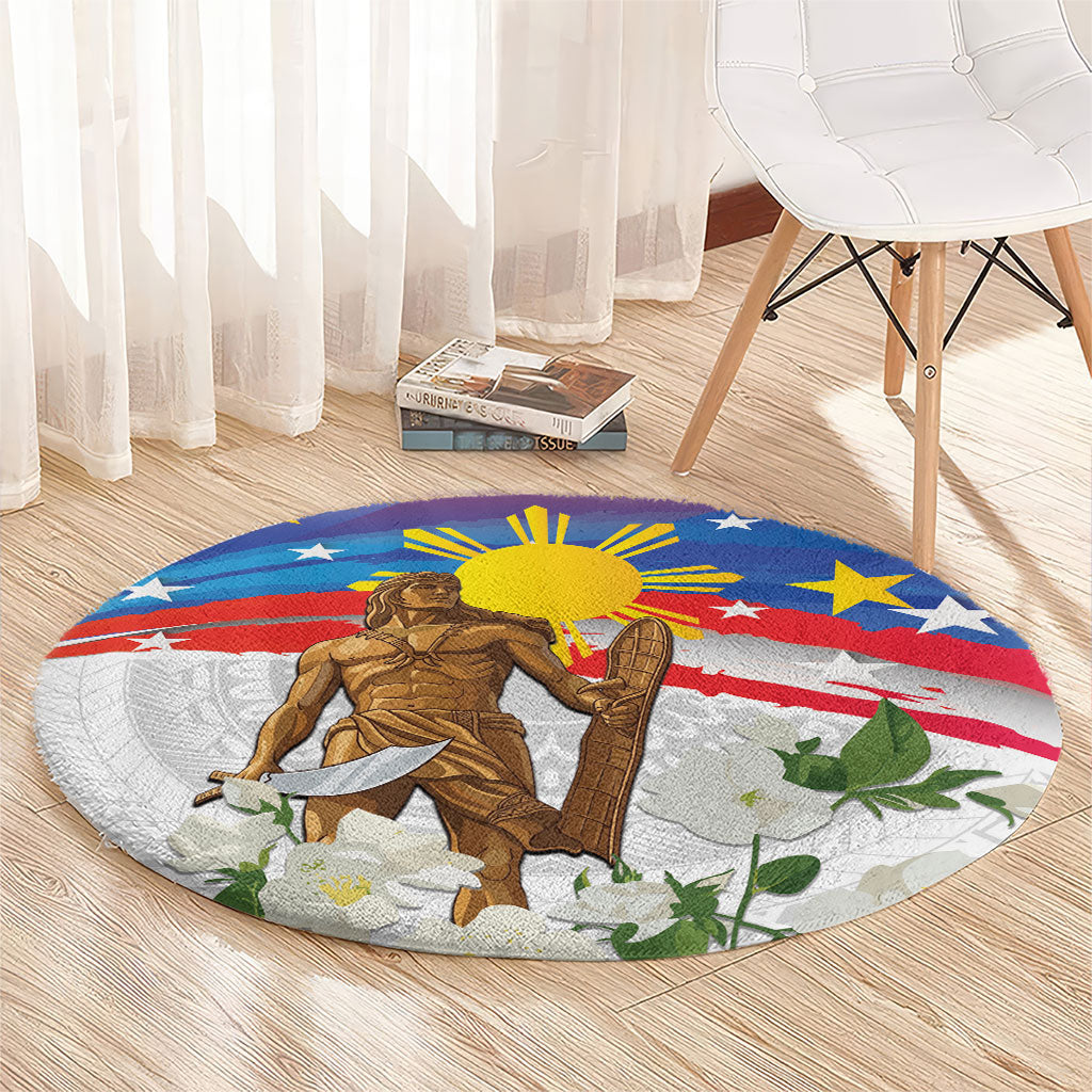Philippines Flag Day Round Carpet Lapu-Lapu Warrior Heritage Art