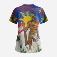 Philippines Flag Day Scrub Top Lapu-Lapu Warrior Heritage Art