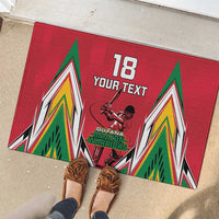 Custom Guyana Cricket Spirit Rubber Doormat Amazon Warriors Inspired - Wonder Print Shop