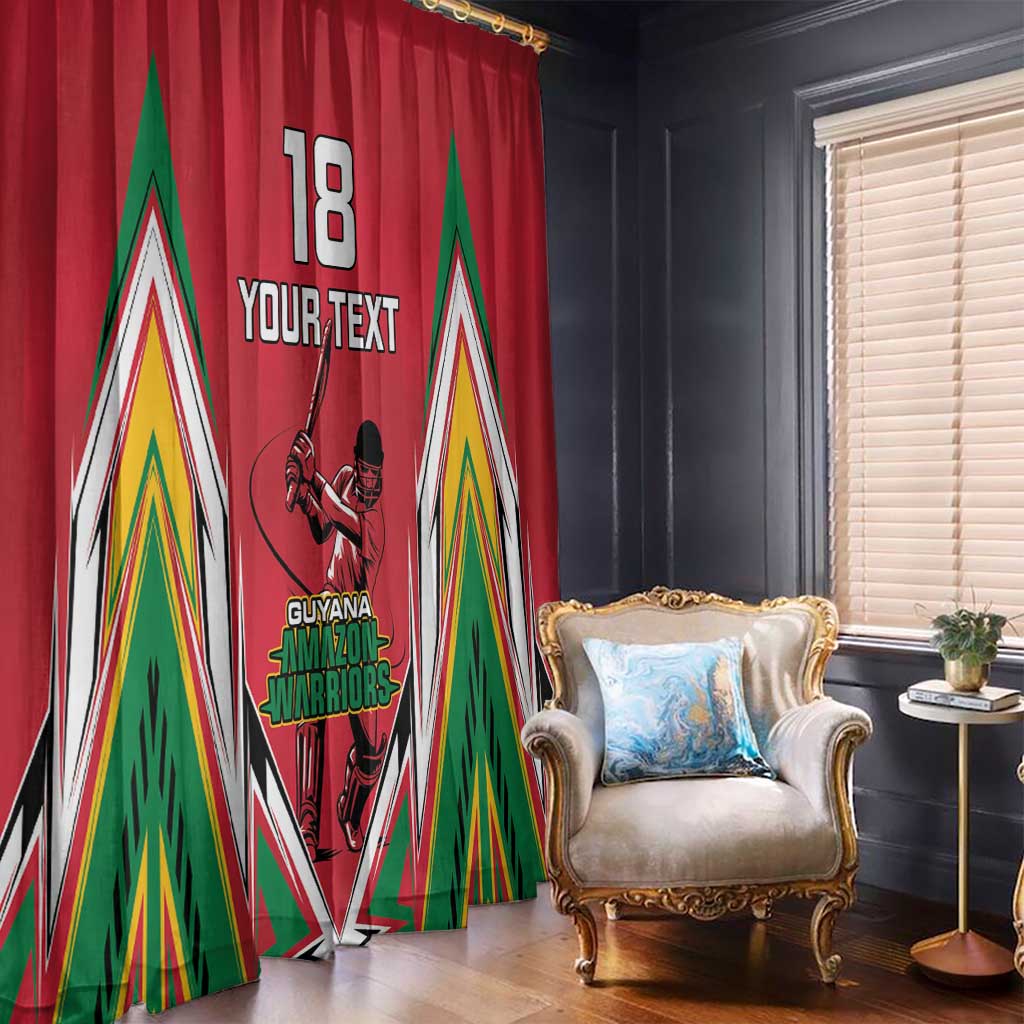 Custom Guyana Cricket Spirit Window Curtain Amazon Warriors Inspired - Wonder Print Shop