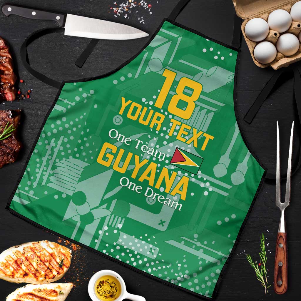 Custom Guyana Football Apron One Team One Game Green Version - Wonder Print Shop
