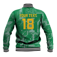 Custom Guyana Football Baseball Jacket One Team One Game Green Version - Wonder Print Shop