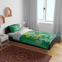 Custom Guyana Football Bedding Set One Team One Game Green Version - Wonder Print Shop