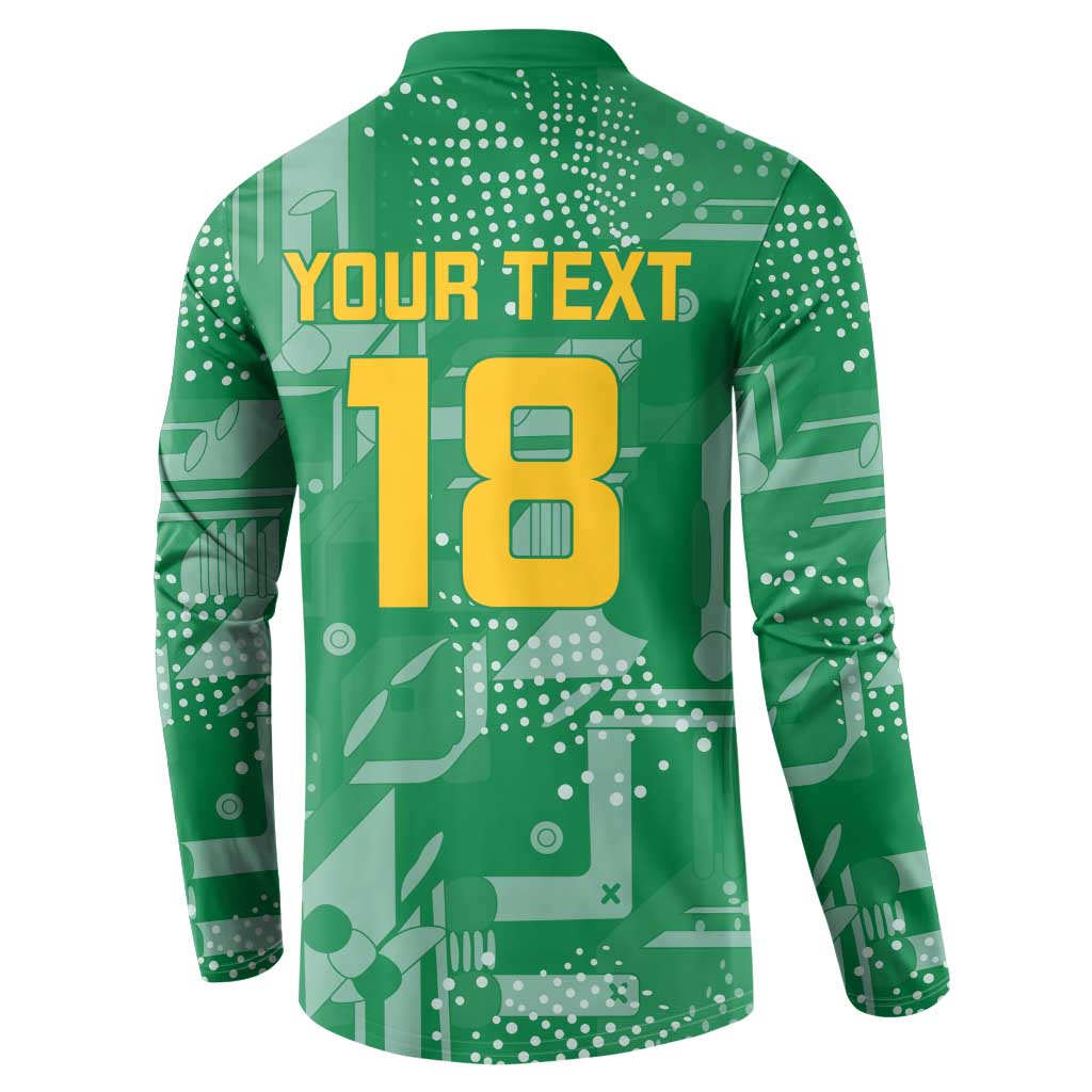 Custom Guyana Football Button Sweatshirt One Team One Game Green Version - Wonder Print Shop