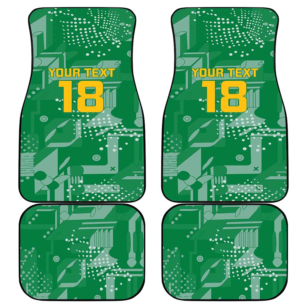 Custom Guyana Football Car Mats One Team One Game Green Version - Wonder Print Shop