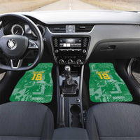 Custom Guyana Football Car Mats One Team One Game Green Version - Wonder Print Shop