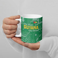 Custom Guyana Football Ceramic Mug One Team One Game Green Version - Wonder Print Shop
