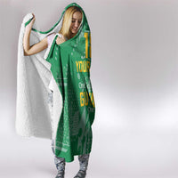 Custom Guyana Football Hooded Blanket One Team One Game Green Version - Wonder Print Shop