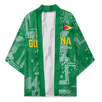 Custom Guyana Football Kimono One Team One Game Green Version - Wonder Print Shop