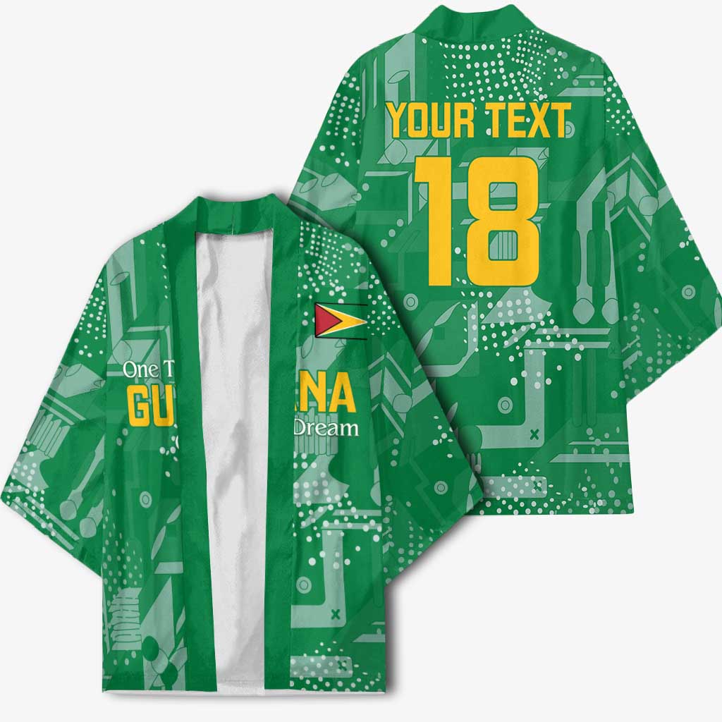 Custom Guyana Football Kimono One Team One Game Green Version - Wonder Print Shop