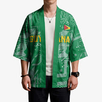 Custom Guyana Football Kimono One Team One Game Green Version - Wonder Print Shop