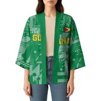 Custom Guyana Football Kimono One Team One Game Green Version - Wonder Print Shop