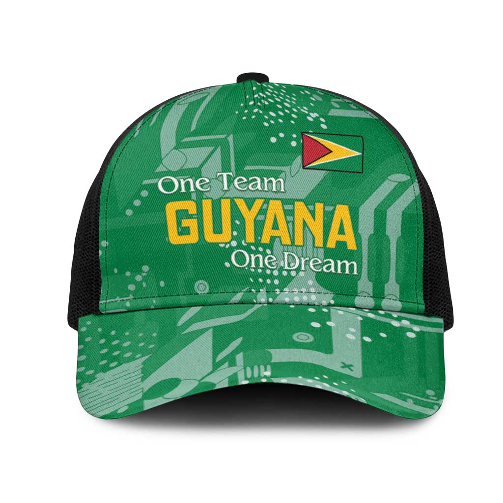 Guyana Football Mesh Trucker Cap One Team One Game Green Version - Wonder Print Shop