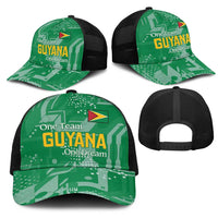 Guyana Football Mesh Trucker Cap One Team One Game Green Version - Wonder Print Shop