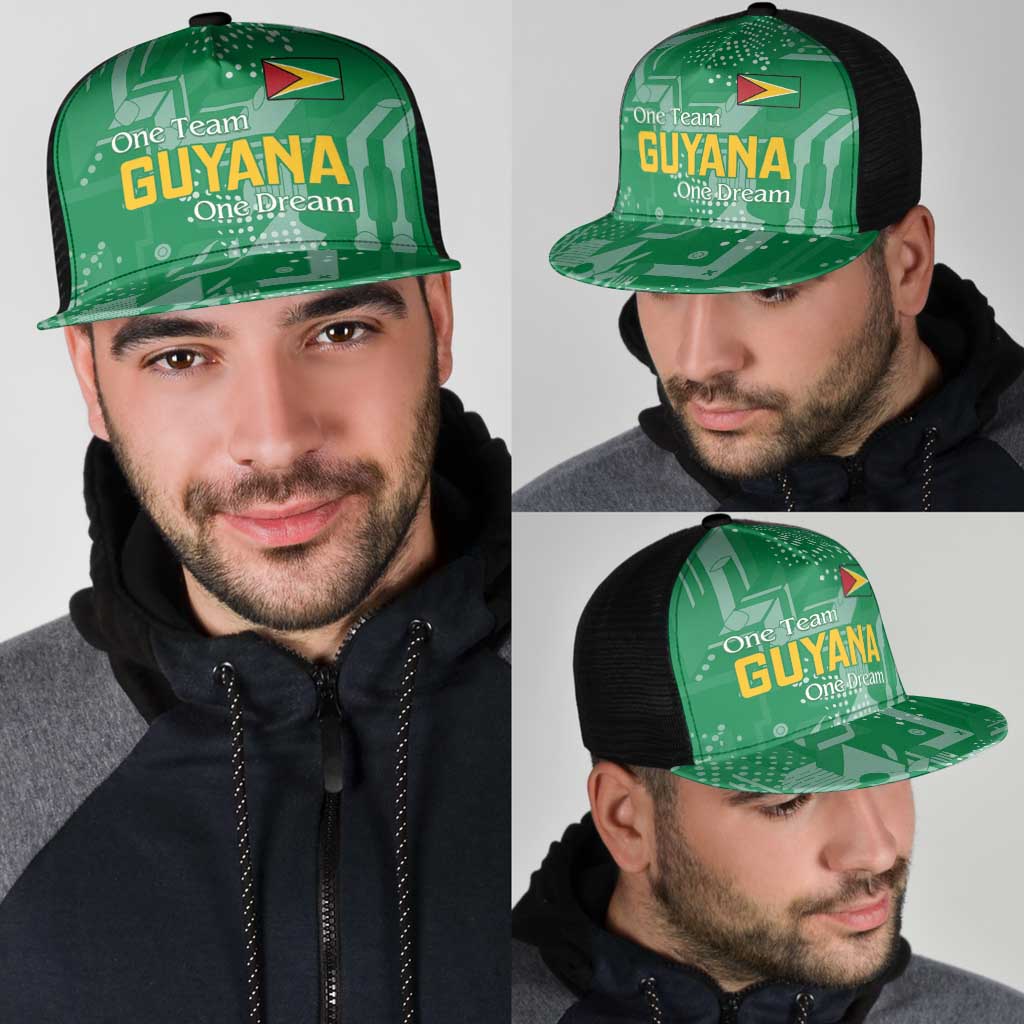 Guyana Football Mesh Trucker Cap One Team One Game Green Version - Wonder Print Shop