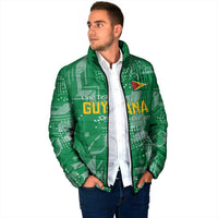 Custom Guyana Football Padded Jacket One Team One Game Green Version - Wonder Print Shop