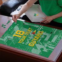 Custom Guyana Football Puzzle One Team One Game Green Version - Wonder Print Shop