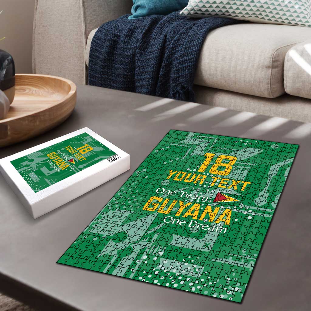 Custom Guyana Football Puzzle One Team One Game Green Version - Wonder Print Shop