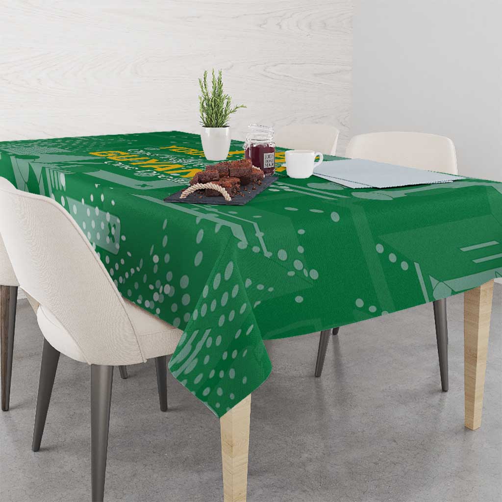 Custom Guyana Football Tablecloth One Team One Game Green Version - Wonder Print Shop