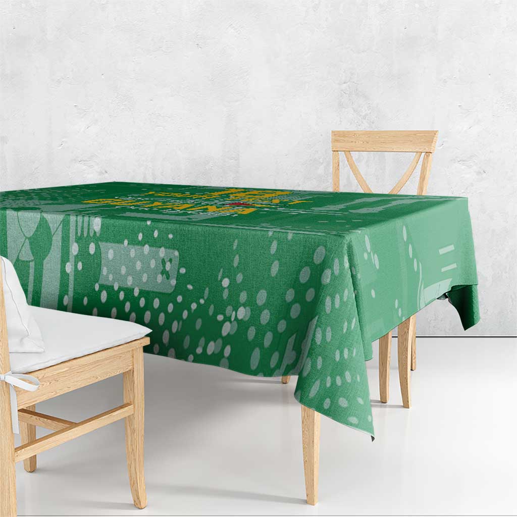 Custom Guyana Football Tablecloth One Team One Game Green Version - Wonder Print Shop