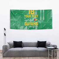 Custom Guyana Football Tapestry One Team One Game Green Version - Wonder Print Shop