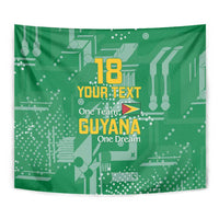 Custom Guyana Football Tapestry One Team One Game Green Version - Wonder Print Shop