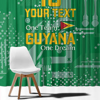 Custom Guyana Football Window Curtain One Team One Game Green Version - Wonder Print Shop