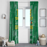 Custom Guyana Football Window Curtain One Team One Game Green Version - Wonder Print Shop