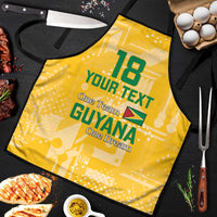 Custom Guyana Football Apron One Team One Game Yellow Version - Wonder Print Shop
