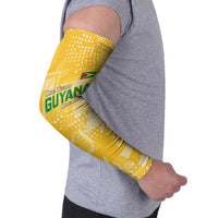 Custom Guyana Football Arm Sleeves One Team One Game Yellow Version - Wonder Print Shop