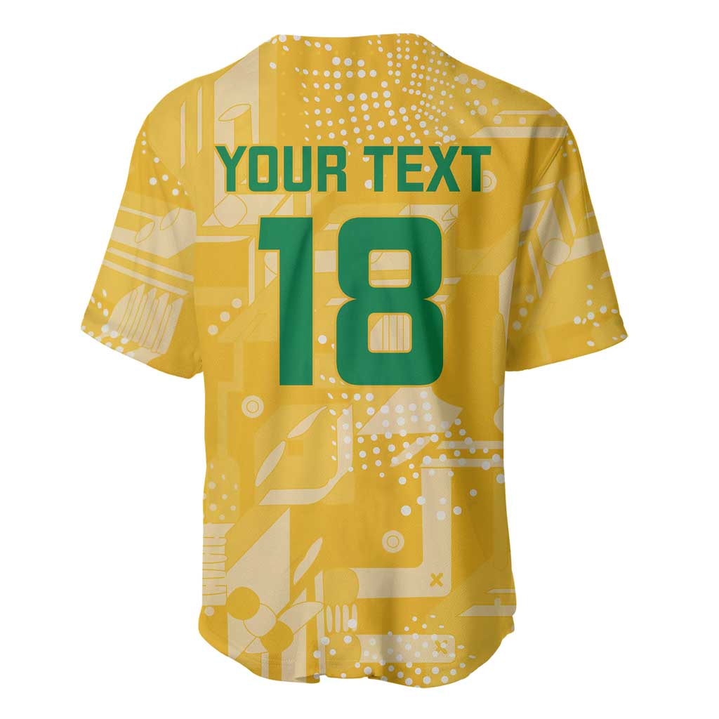 Custom Guyana Football Baseball Jersey One Team One Game Yellow Version - Wonder Print Shop