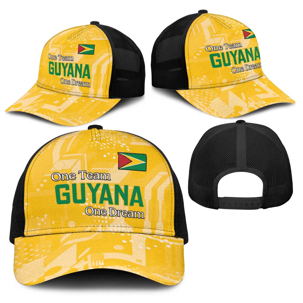 Guyana Football Baseball Net Cap One Team One Game Yellow Version - Wonder Print Shop