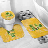 Custom Guyana Football Bathroom Set One Team One Game Yellow Version - Wonder Print Shop