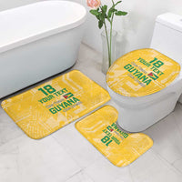 Custom Guyana Football Bathroom Set One Team One Game Yellow Version - Wonder Print Shop