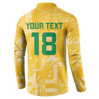 Custom Guyana Football Button Sweatshirt One Team One Game Yellow Version - Wonder Print Shop