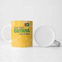 Custom Guyana Football Ceramic Mug One Team One Game Yellow Version - Wonder Print Shop